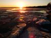 The ice melt on Thunder Lake with a beautiful sunset. Fishing season is near!