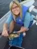 Here is Sandra Altenburg and her tasty Walleye she caught on Eagle Lake. Yum!