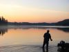 Getting all packed up after a day of fishing. Beautiful sunset.