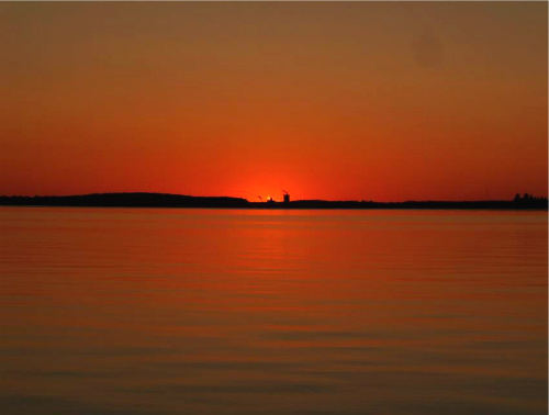 This is a sunset over Wabigoon Lake. We took this photo after a long day of fishing.