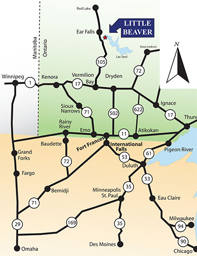 Gawleys Little Beaver Lodge Map