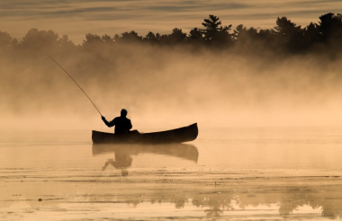 Fishing for Pike from a Canoe