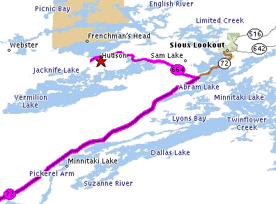 lac seul fishing map