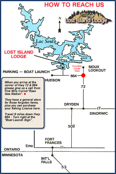 Lost Island Lodge Map