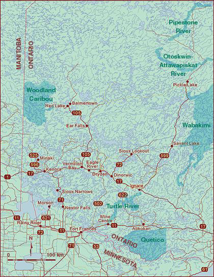 North Caribou Camps Map